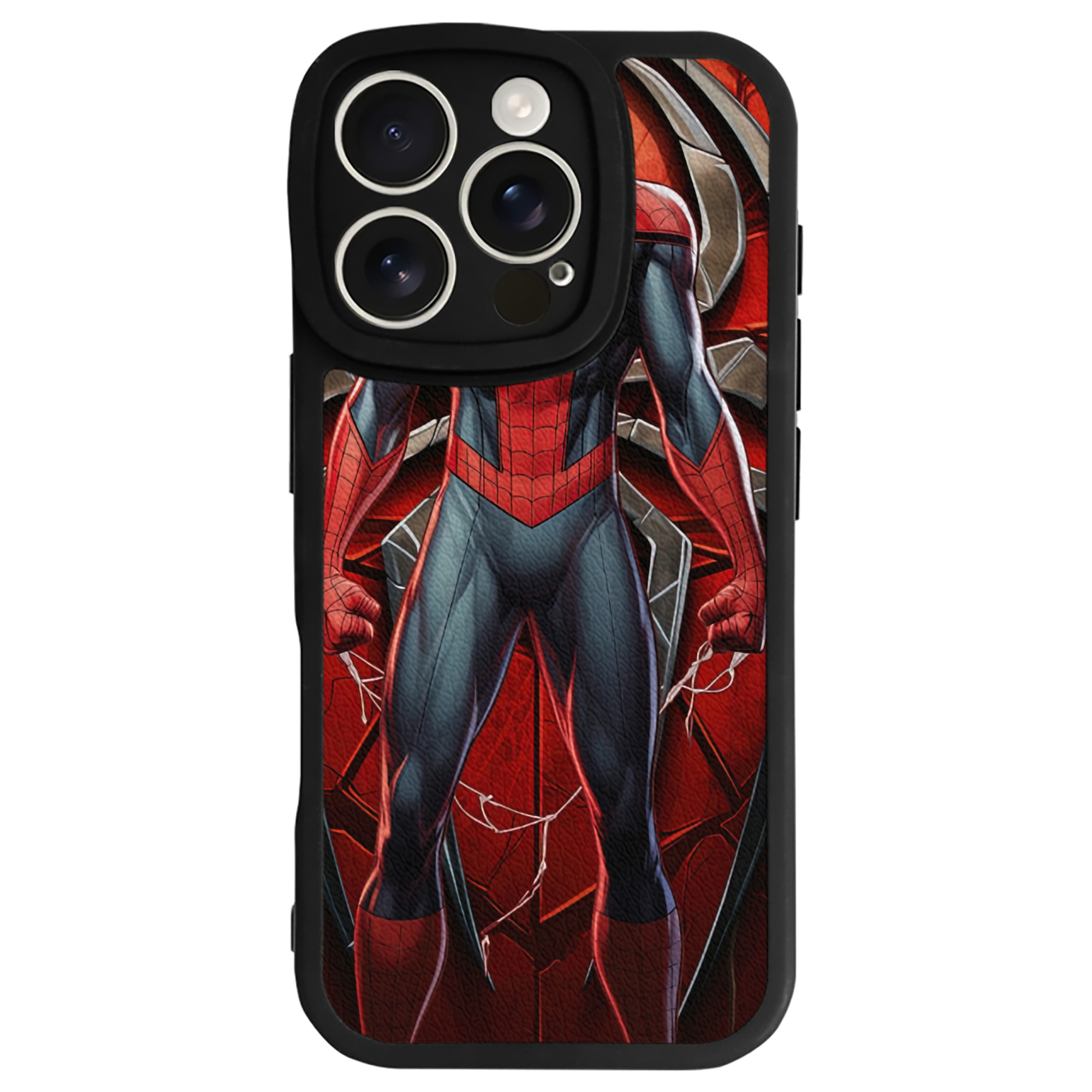 （画像用） Spider Man スパイダーマン 【iPhone 16シリーズ対応】シリコンスマホケース（レザー調） 材質：シリコン